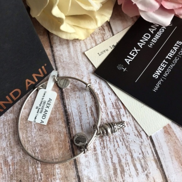 Alex & Ani Jewelry - Alex and Ani Sweet Treats Silver Charm Bangle Alex & Ani Jewelry - Alex and Ani Sweet Treats Silver Charm Bangle